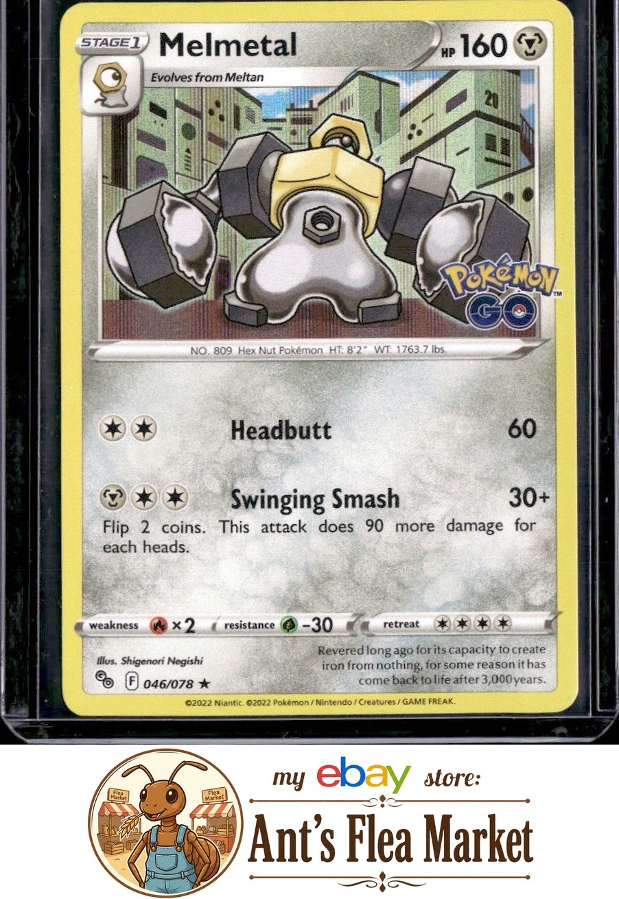 Melmetal #046/078 Near Mint or Better Pokemon GO Holo Raro, Holo