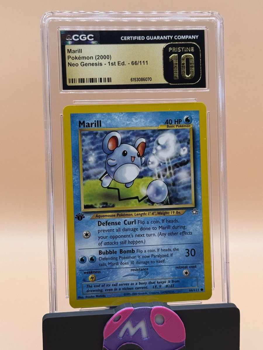 Marill Neo Genesis 1st Ed 66/111 CGC Pristine 10