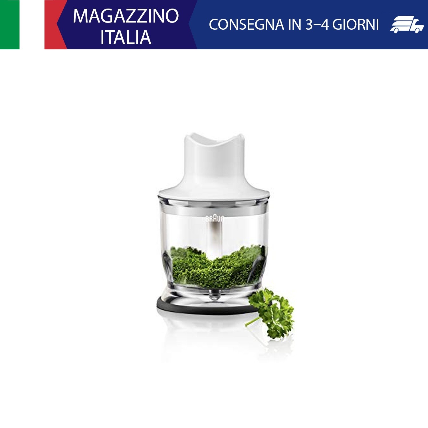 Braun MQ20 - Accessorio Mini Tritatutto MultiQuick, Sistema EasyClick, Lama in A