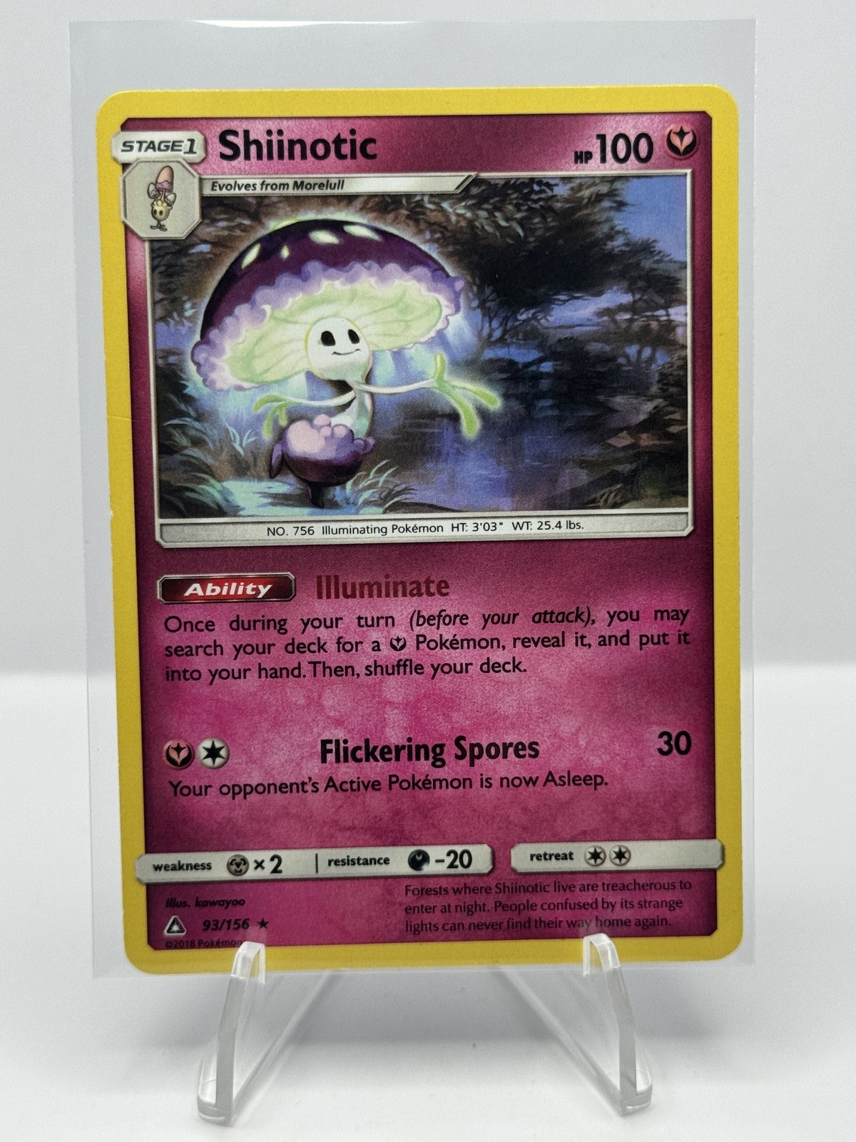 Shiinotic 93/156 Sole e Luna—Ultra Prisma Normale 2018 Pokemon TCG