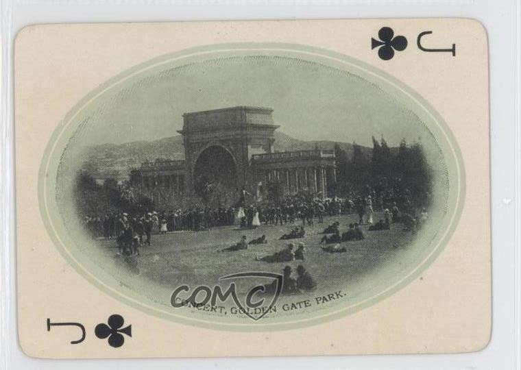 Carte da gioco ricordo 1907 M Rieder California concerto Golden Gate Park #JC 0w6