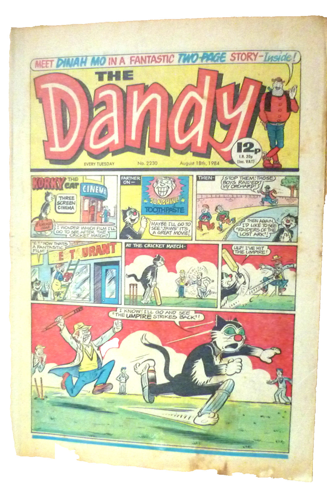 THE DANDY COMIC, No. 2230, 18th August 1984