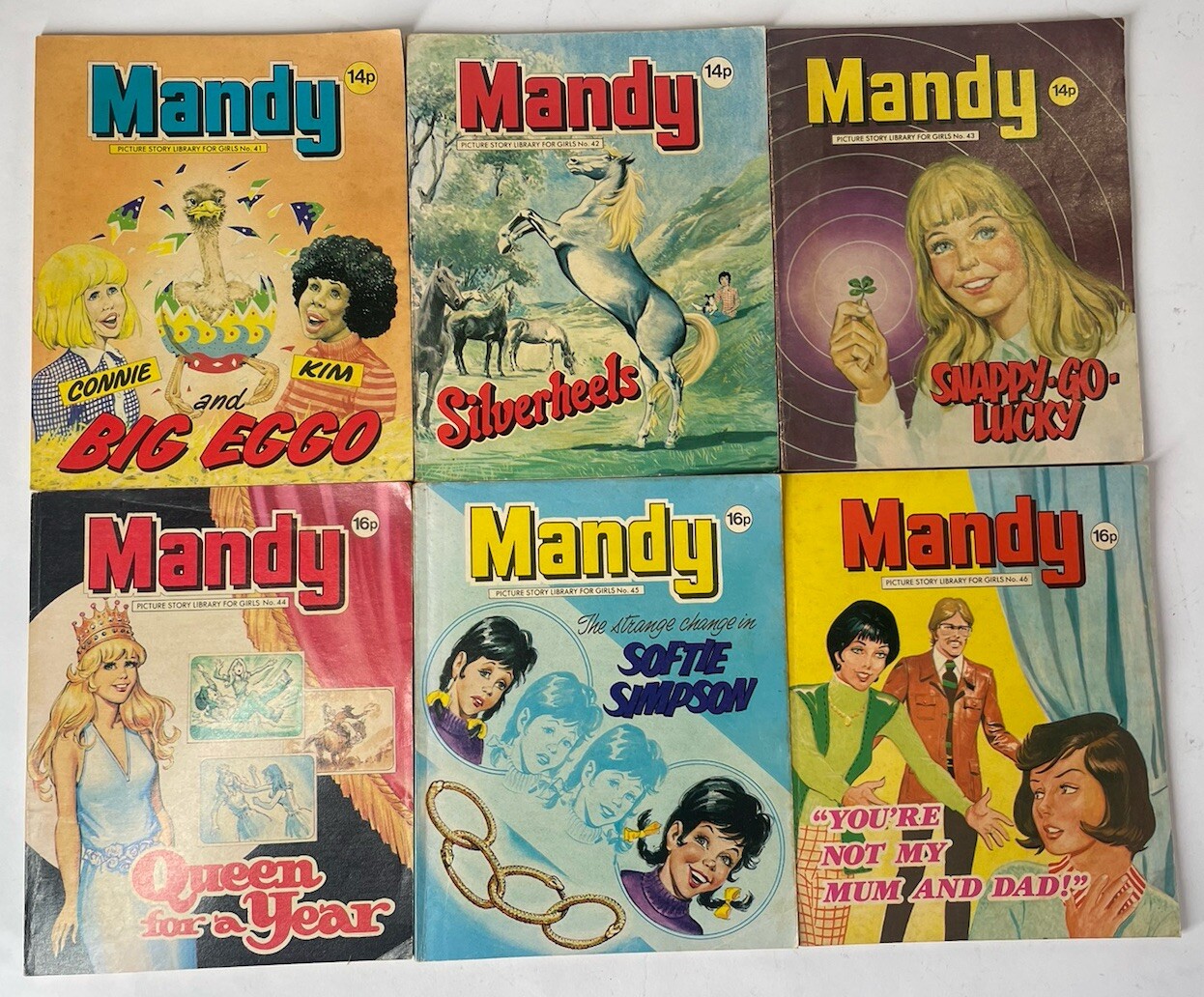 Mandy Picture Story Library’s No’s #41 #42 #43 #44 #45 #46 - 1981 Rare Vintage