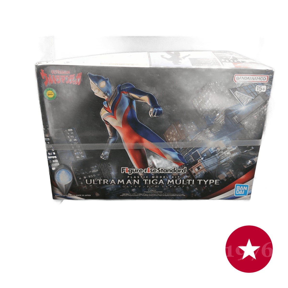 BANDAI Ultraman Tiga Multi Type Figure Japan con scatola mai aperta scatola danneggiata usata