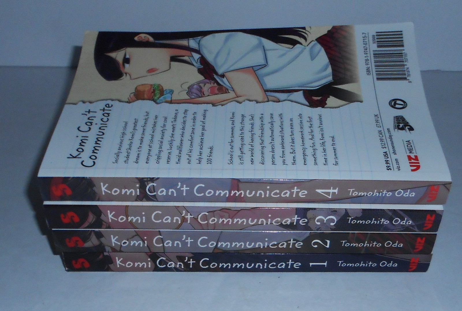 KOMI CAN'T COMMUNICATION VOL 1-4 MANGA ANIME VIZ LIBRI TOMOHITO ODA