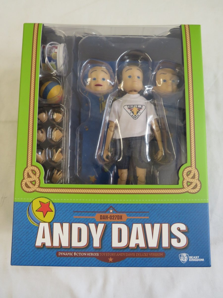Beast Kingdom DAH-027DX Disney Pixar Toy Story Modellino Andy Davis Nuovo con scatola