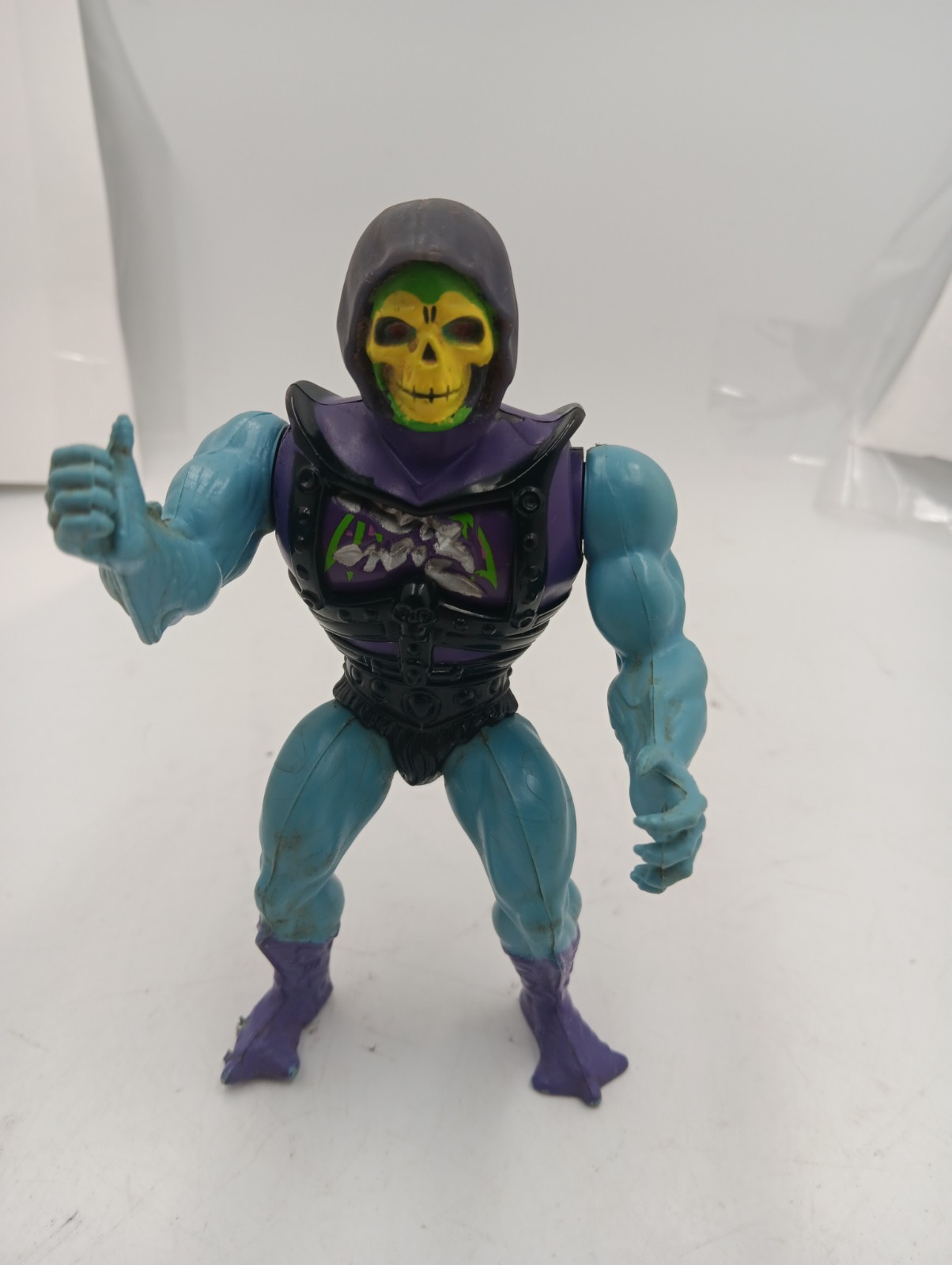 *1983  Soft Head* Mattel Battle Armor Skeletor Vintage Figure MOTU He-Man