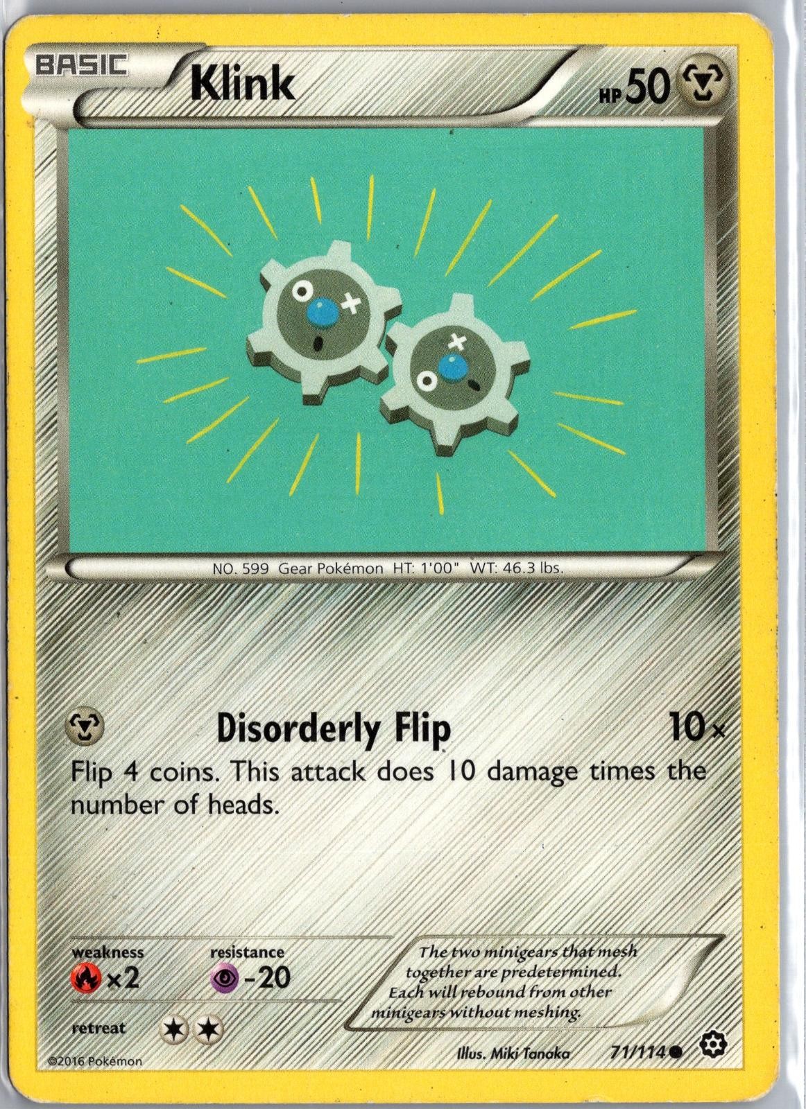 Klink 71/114 Pokemon comune assedio a vapore molto giocato