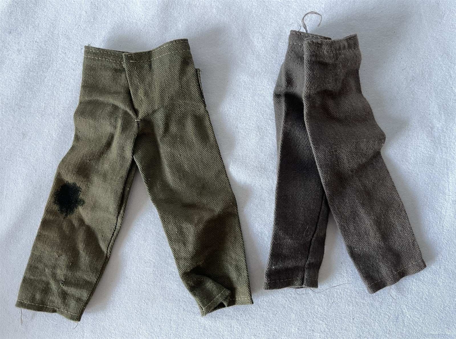 2 Pairs Vintage Palitoy Action Man GI Joe Trousers Uniform Clothing #bbH750