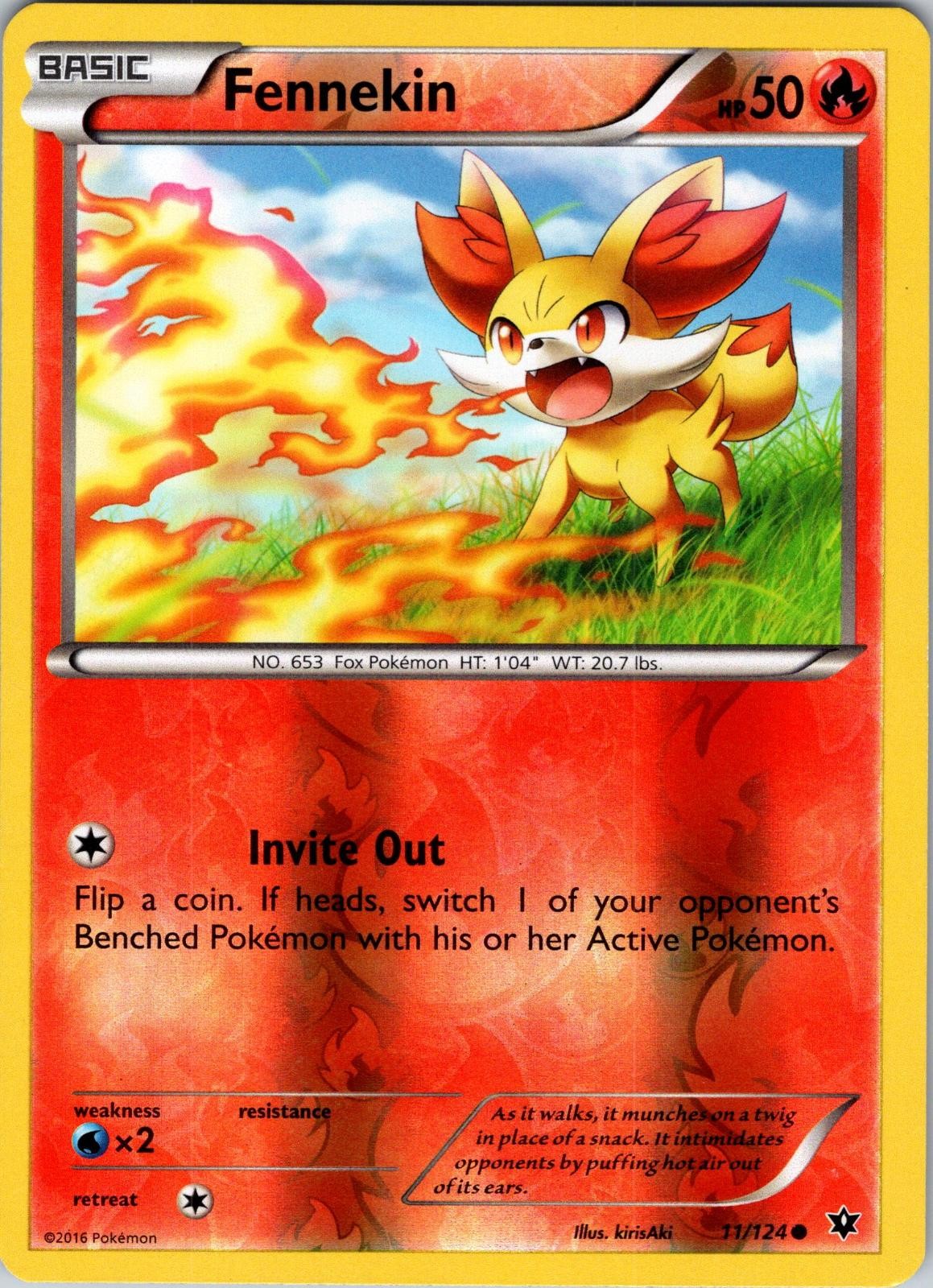 Fennekin 11/124 Common Fates Collide Pokemon Reverse Holo NM-LP