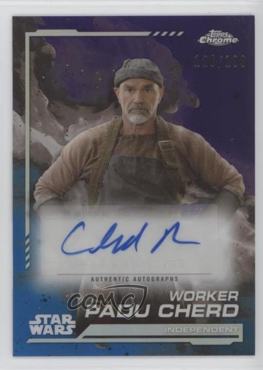 2024 Cromo Star Wars Kamino Aqua Rifrattore Chad Parker Padu Cherd Auto 1ar2