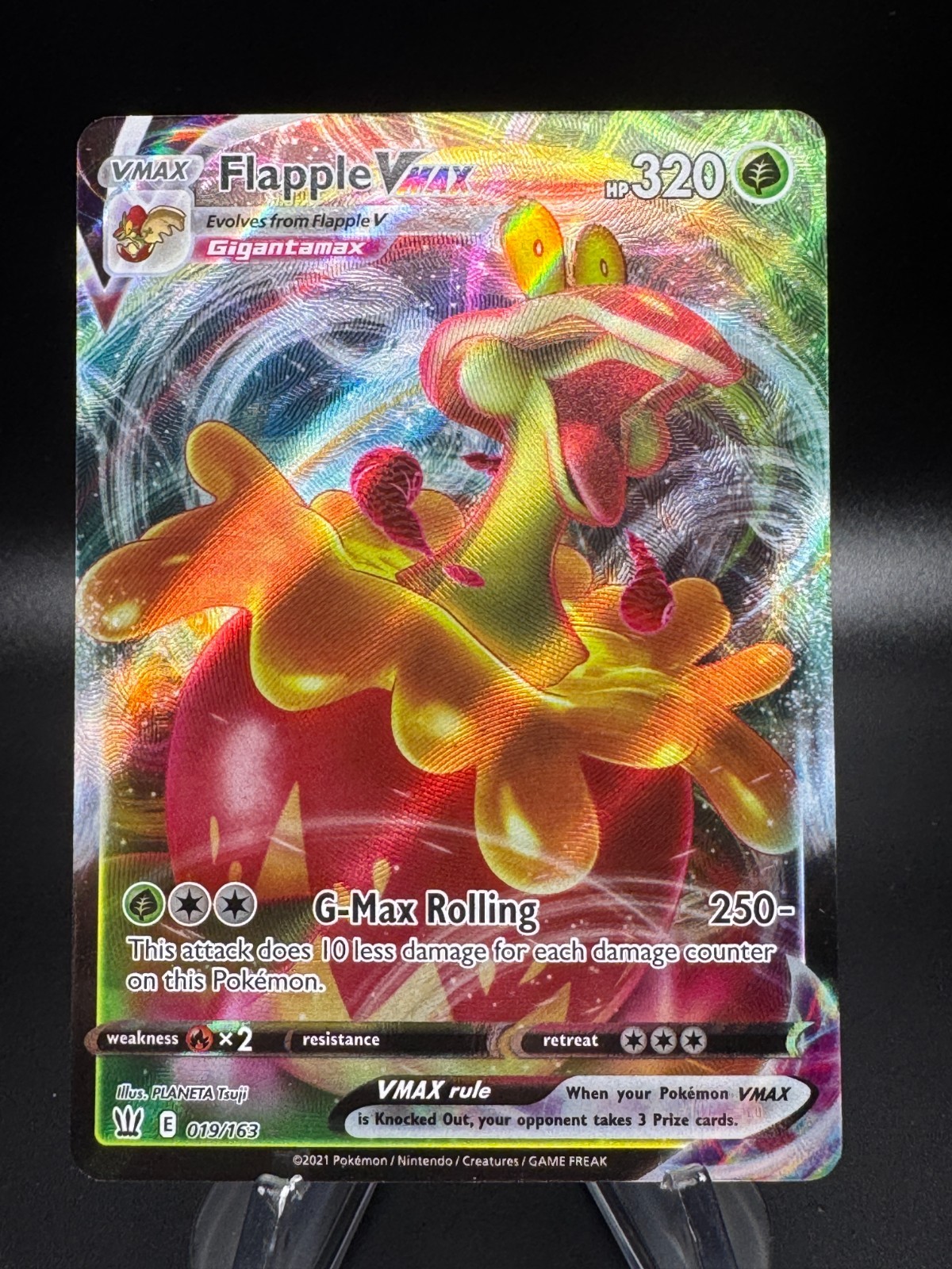 Pokemon Scudo Spada Stili di Battaglia FLAPPLE VMAX Ultra Rara #019/163