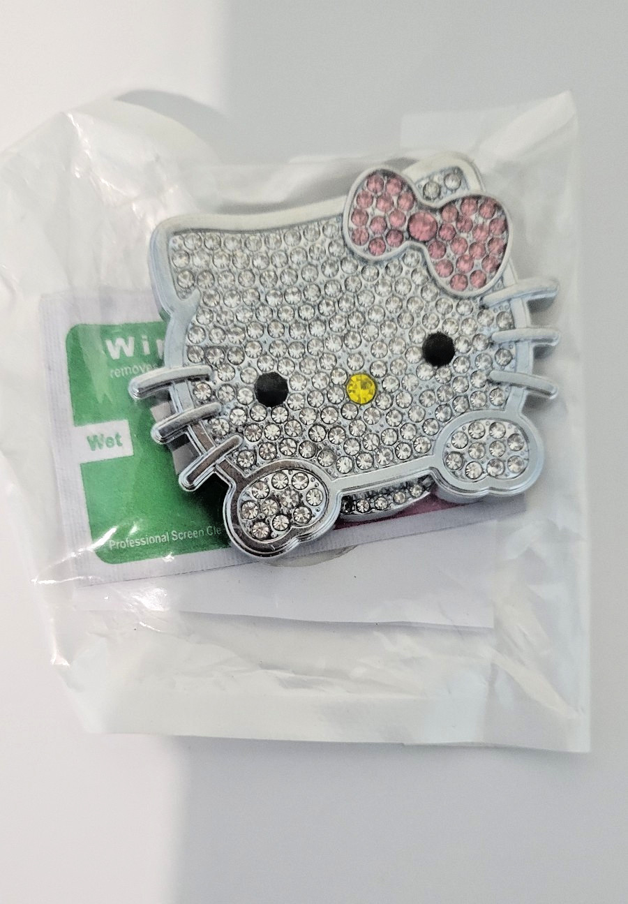 ACCESSORIO HELLO KITTY CAR PUSH START/STOP (ROSA Crystal BLING) = NUOVO