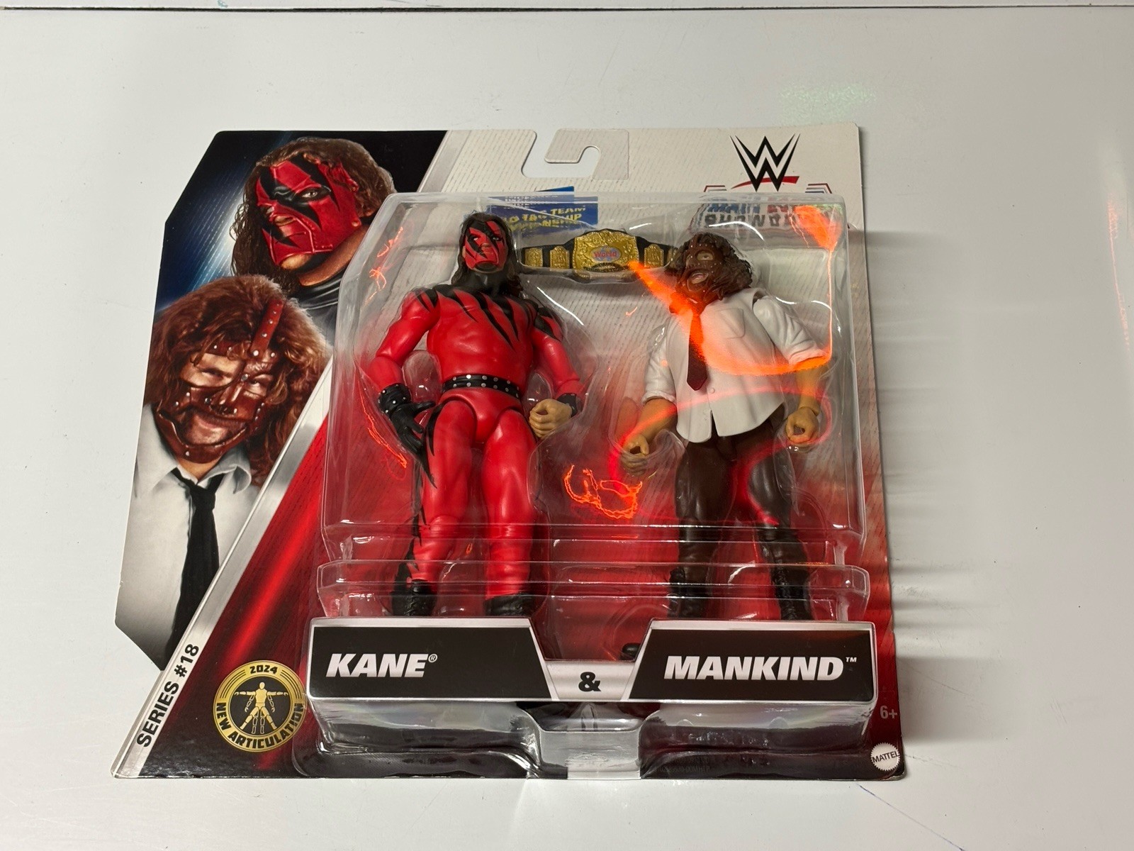 WWE Main Event Showdown Mankind & Kane 2-Pack Wrestling Figures Series 18 Mattel