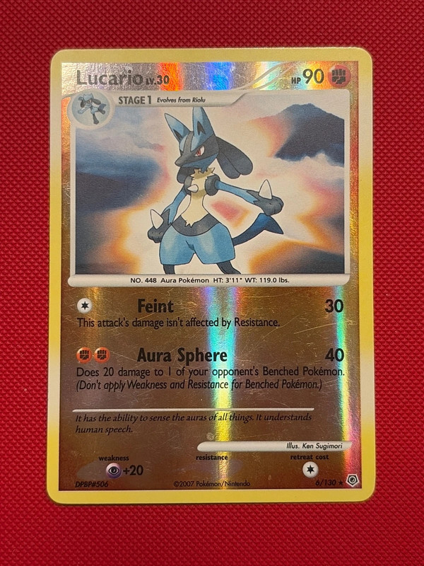 Lucario reverse holo Diamond and Pearl