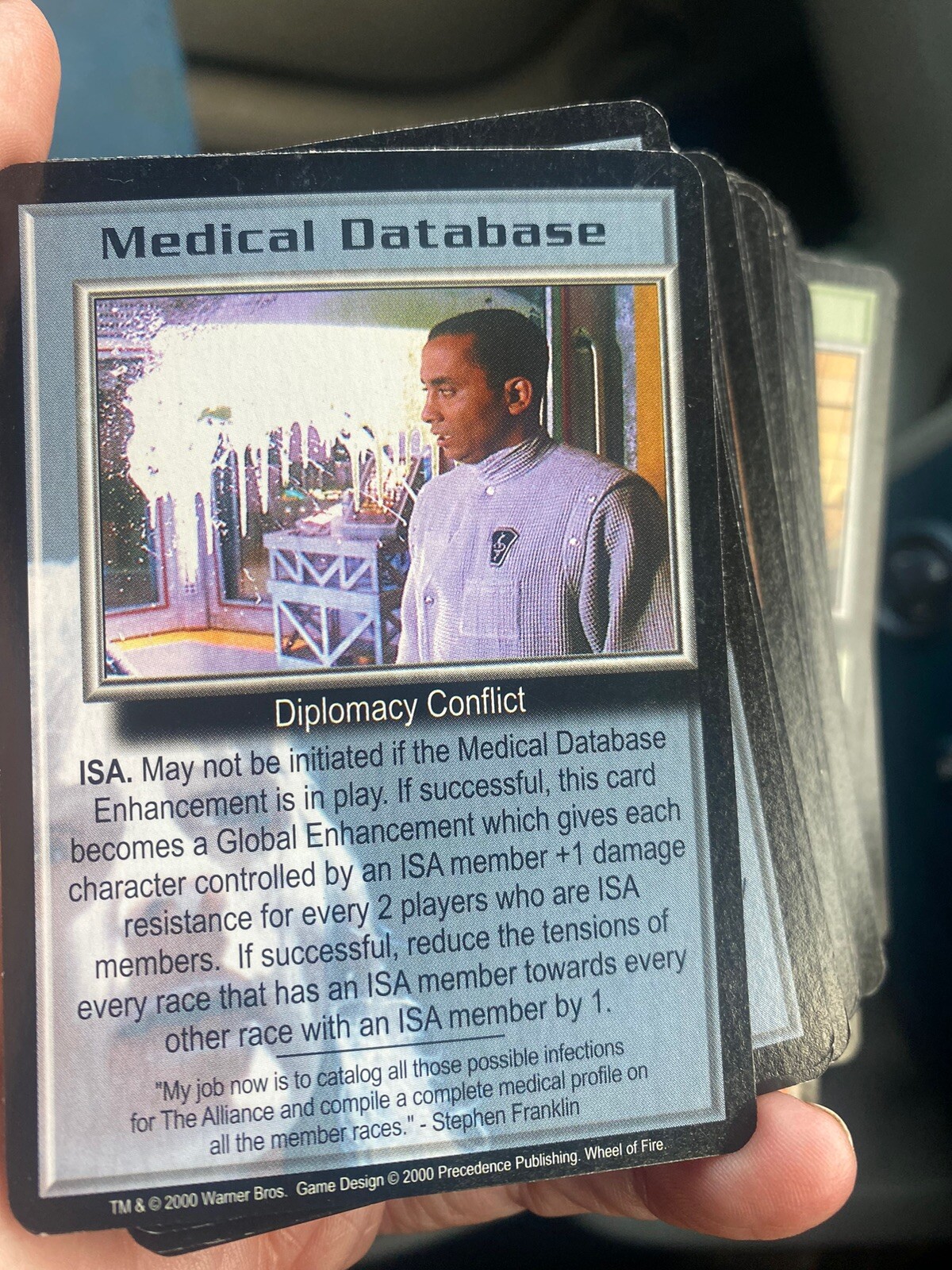 MEDICAL DATABASE WHEEL OF FIRE 2000 BABYLON 5 CCG COLLECTORS CARD NEAR MINT