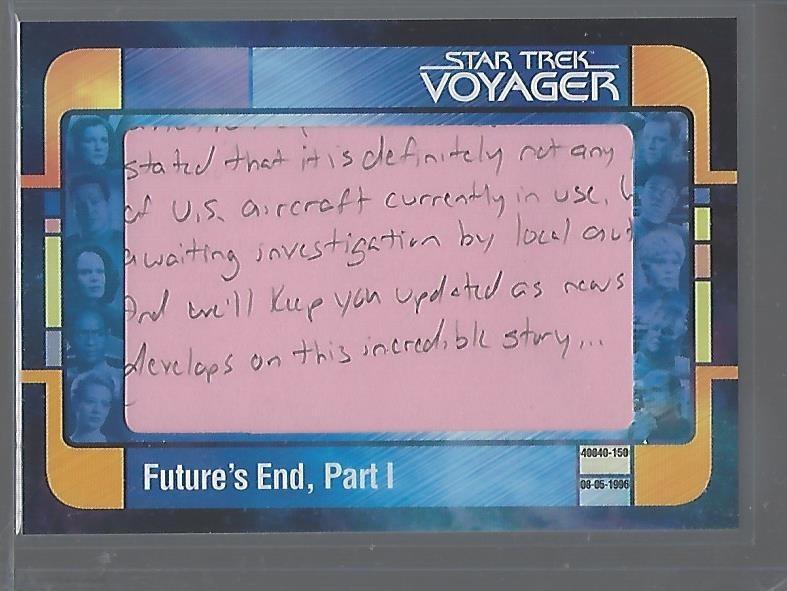 Star Trek Voyager Archives & Inscriptions Script Cut VSC3 #06