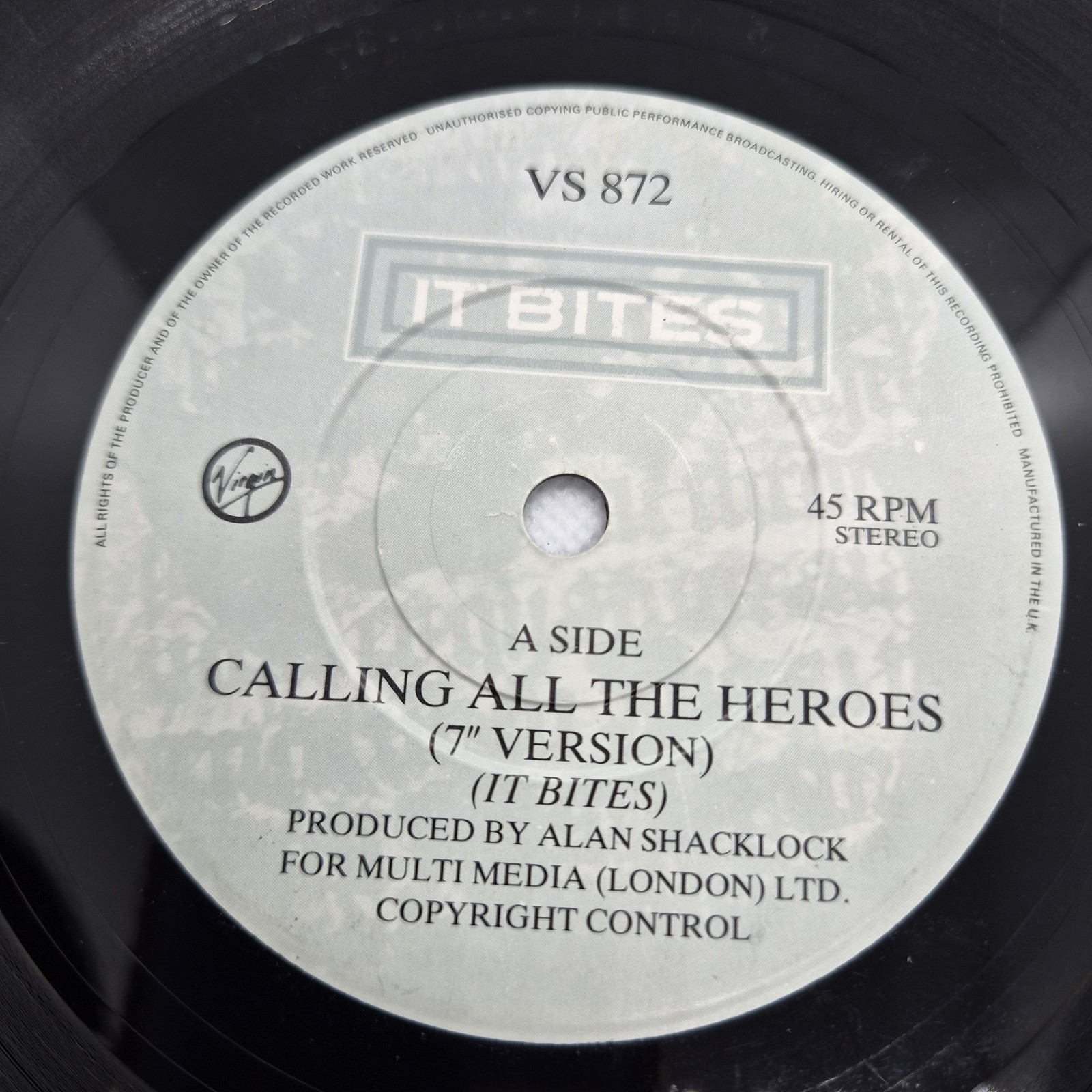It Bites - Calling All The Heroes 7" Vinyl Record  Single 1986