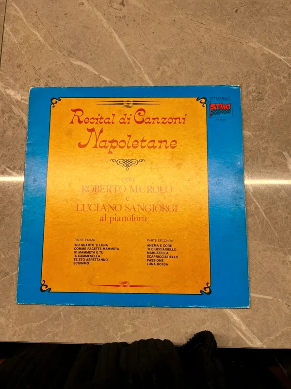 Vinile di recital di Canzoni Napoletane Stereo Start