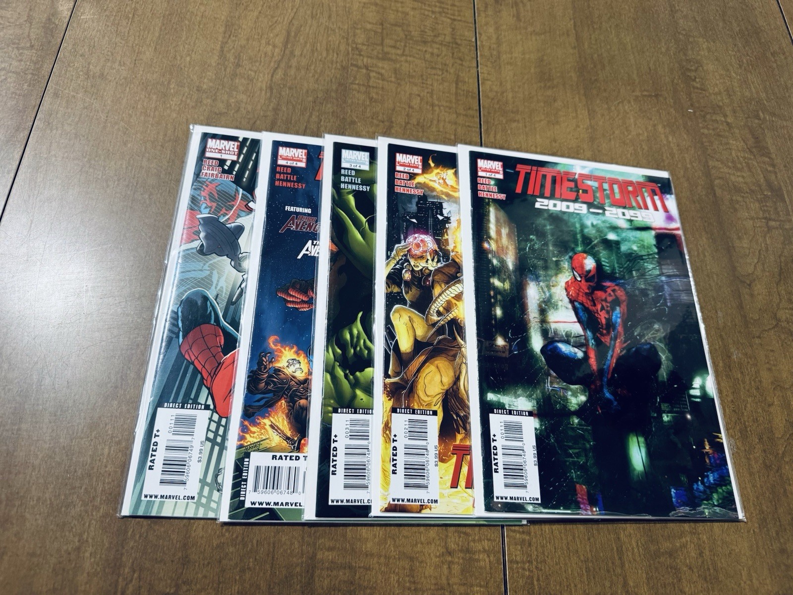 Timestorm 2009/2099 #1-4 set completo (2009) Marvel Comics più un colpo ottime condizioni/nm