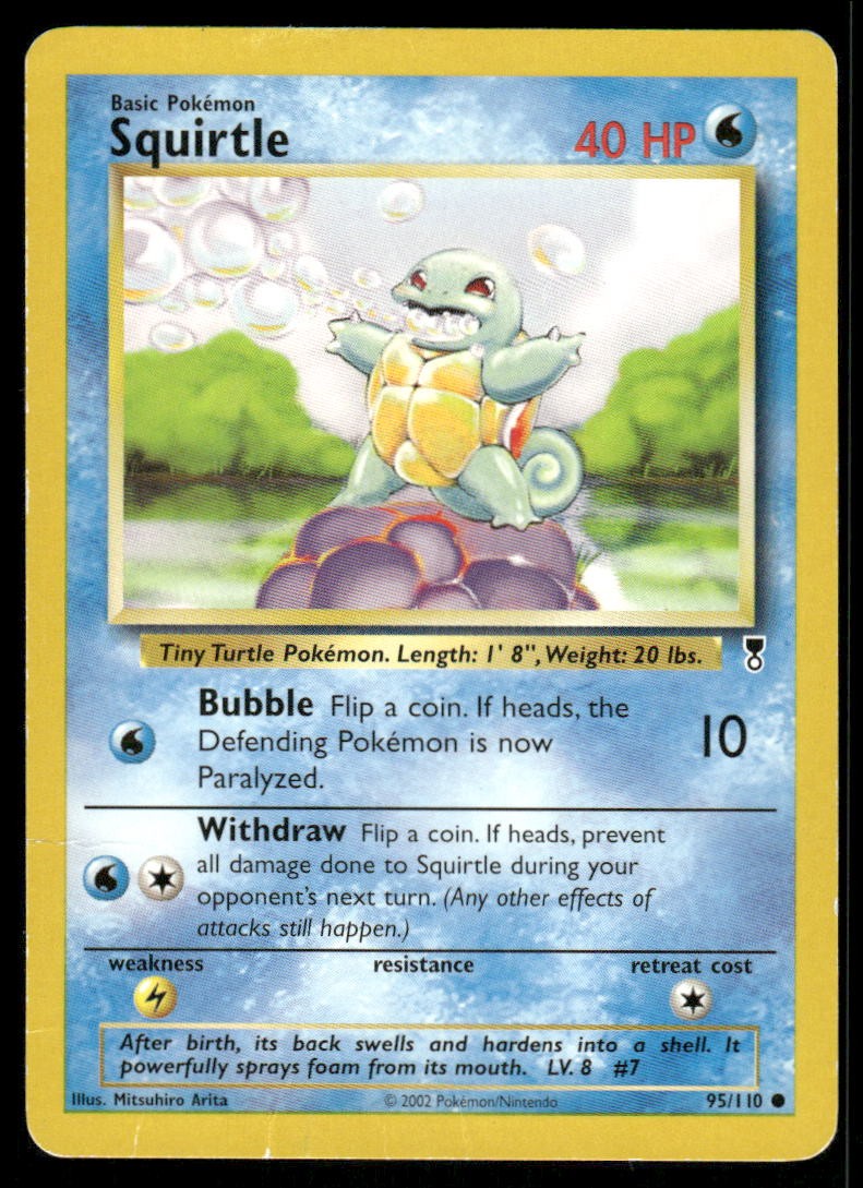 Pokemon Cards Squirtle 95/110 Legendary Collection Common LP