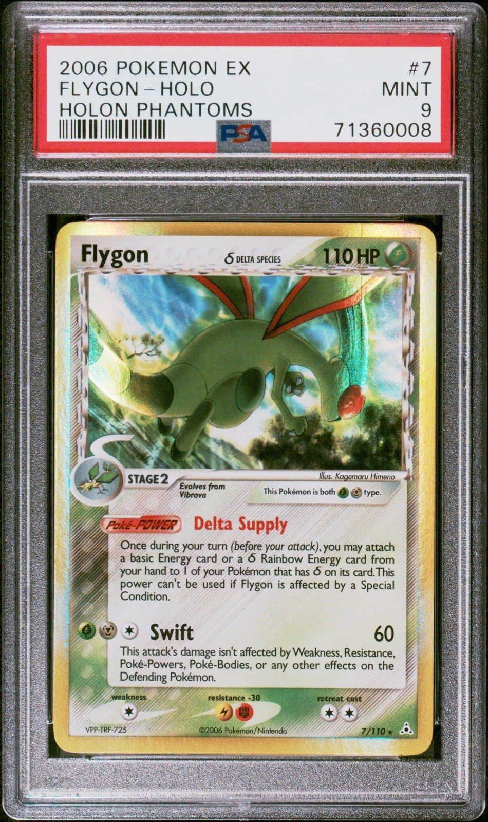 Pokemon - Flygon (Specie Delta) 7/110 - EX Holon Phantoms Holo - PSA 9/LOW POP