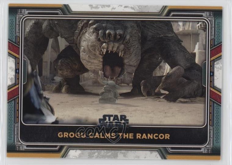2022 Topps Star Wars The Book of Boba Fett Grogu Calms the Rancor #96 2k3