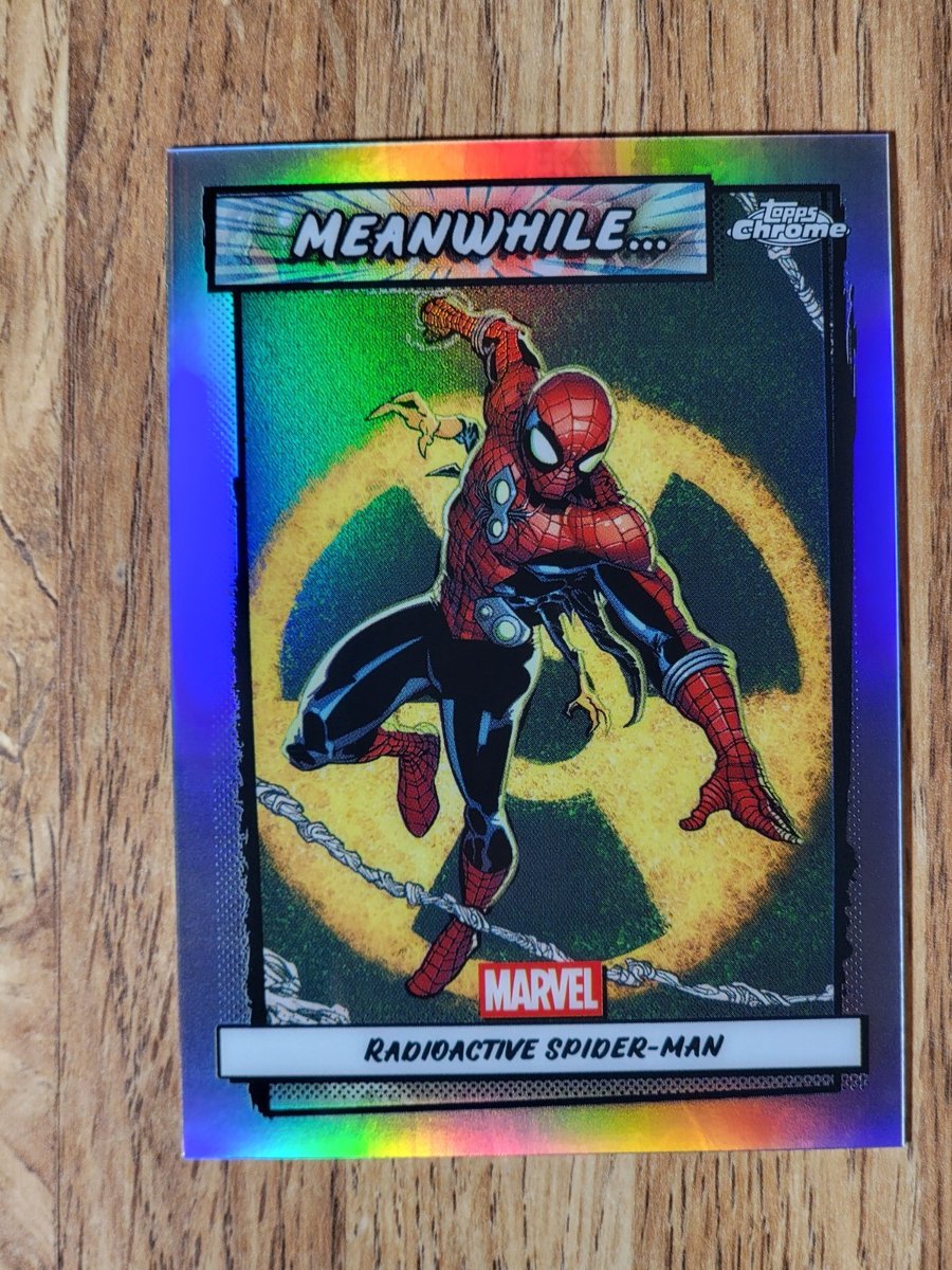 Topps 2026 Chrome Marvel Meanwhile... Radioactive Spider-Man #MW-02 Insert