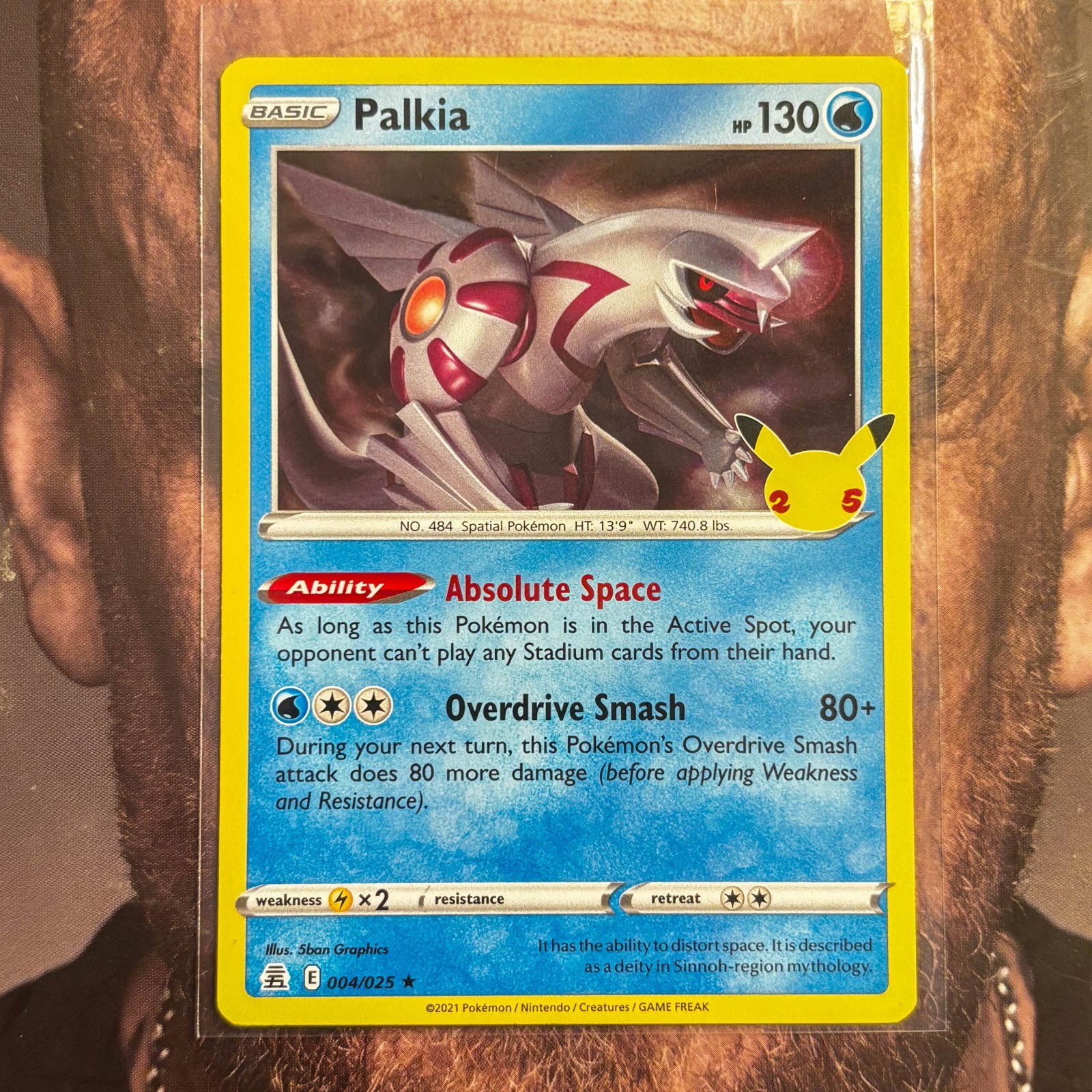 Pokemon Palkia 004/025 • Rare • Holo • Celebrations Stamped • LP