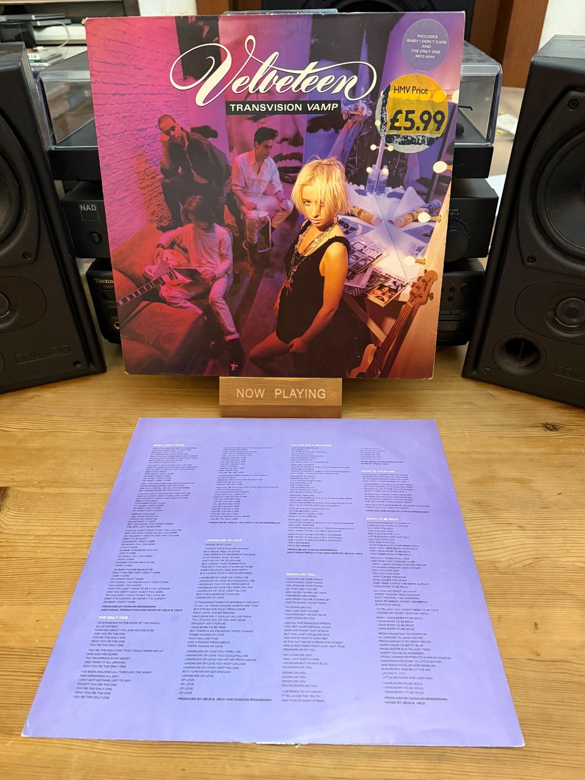 Transvision Vamp Velveteen LP Vinyl 1989 MCG6050 Wendy James VG/VG+ Original