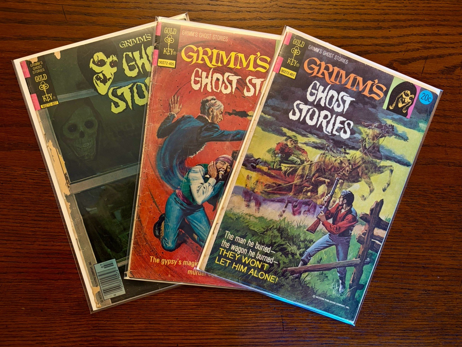 Grimm’s Ghost Stories Gold Key Comics Lot of 4 Vintage Horror Comic Books