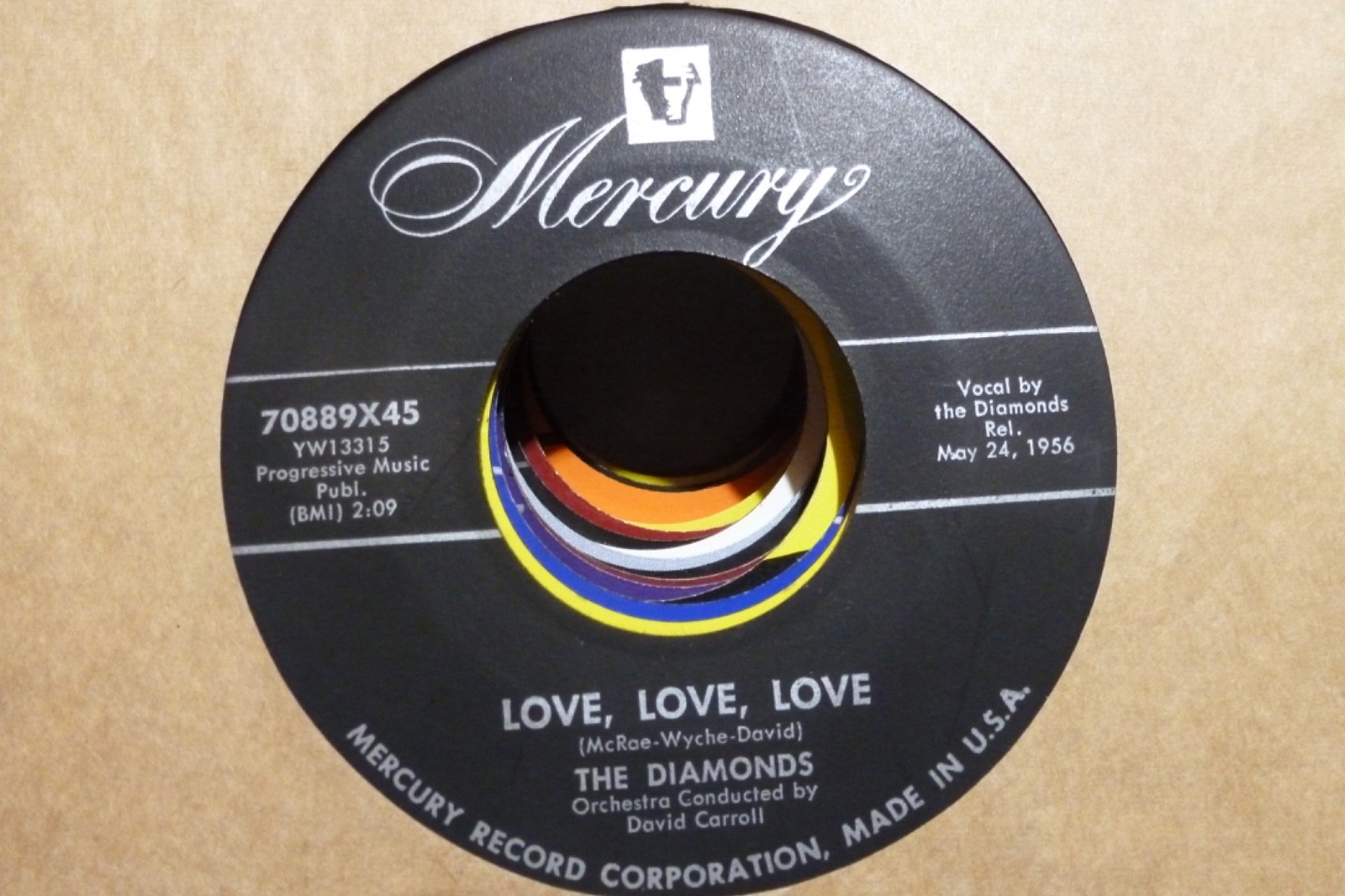 THE DIAMONDS EV'RY NIGHT ABOUT THIS TIME & LOVE LOVE LOVE.  EXC  45.