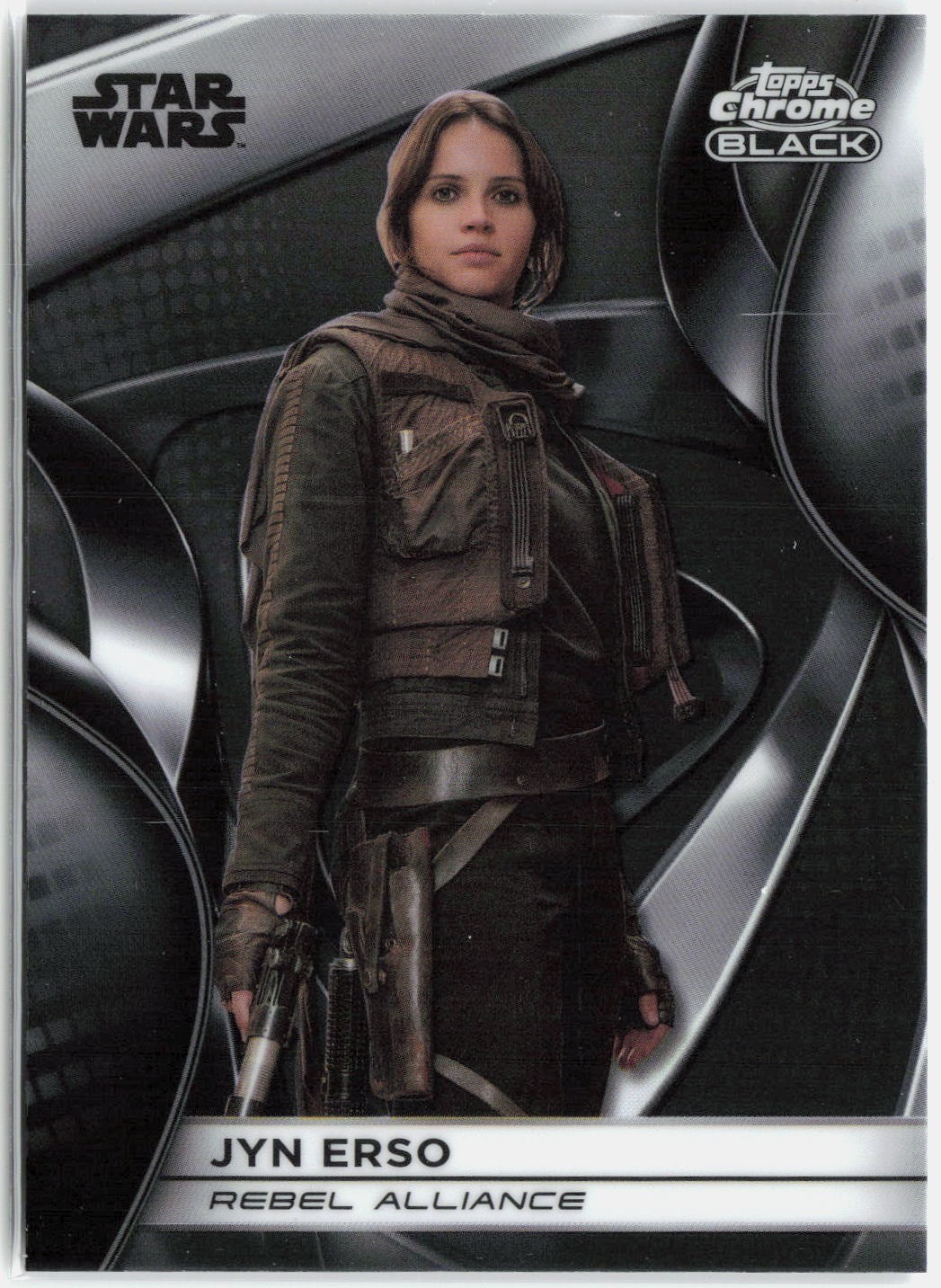 Avamposto contrabbandieri Topps Star Wars 2025 - base cromata nera #CB-50 Jyn Erso