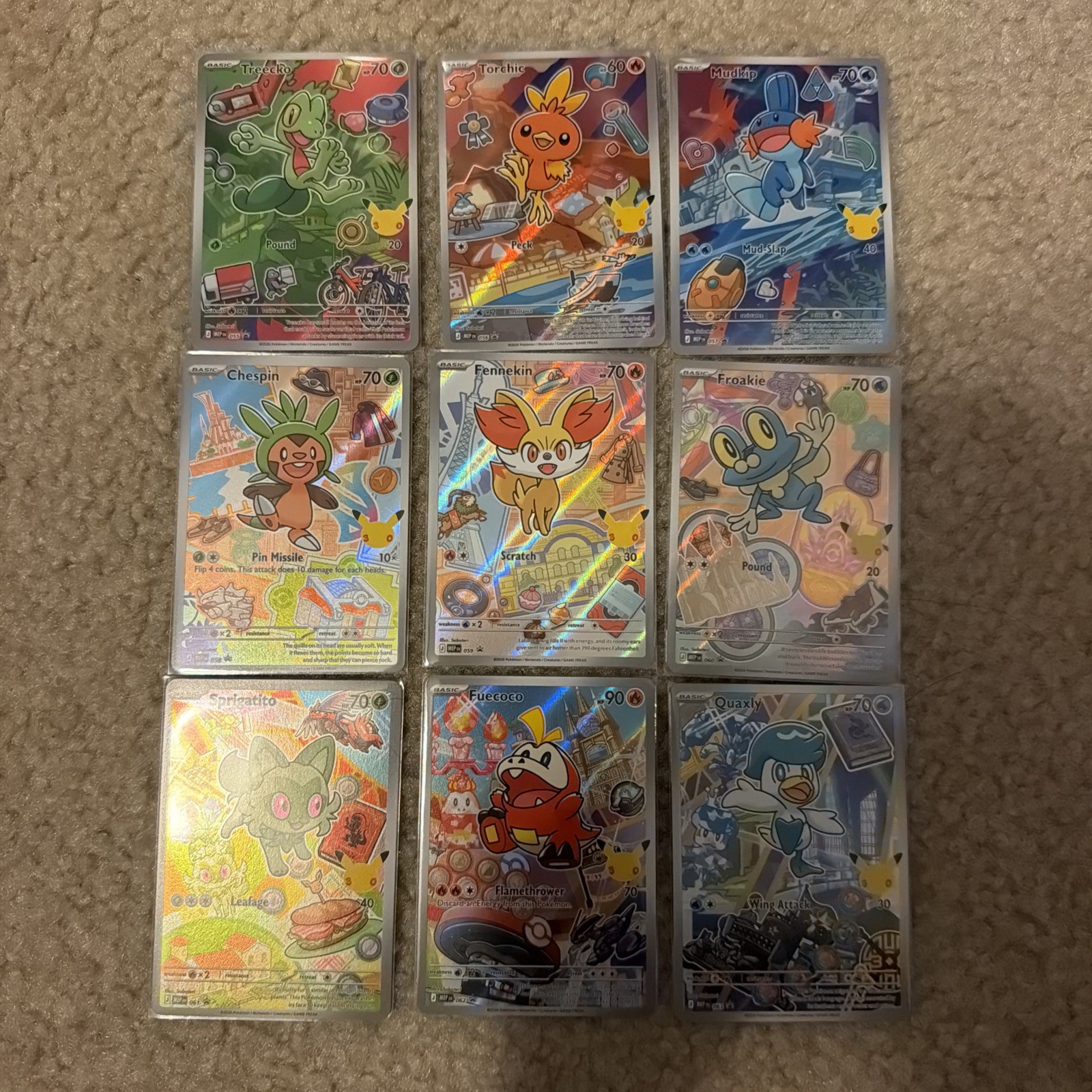 Pokemon TCG First Partner Illustration Collection Series 3 FULL SET OF 9