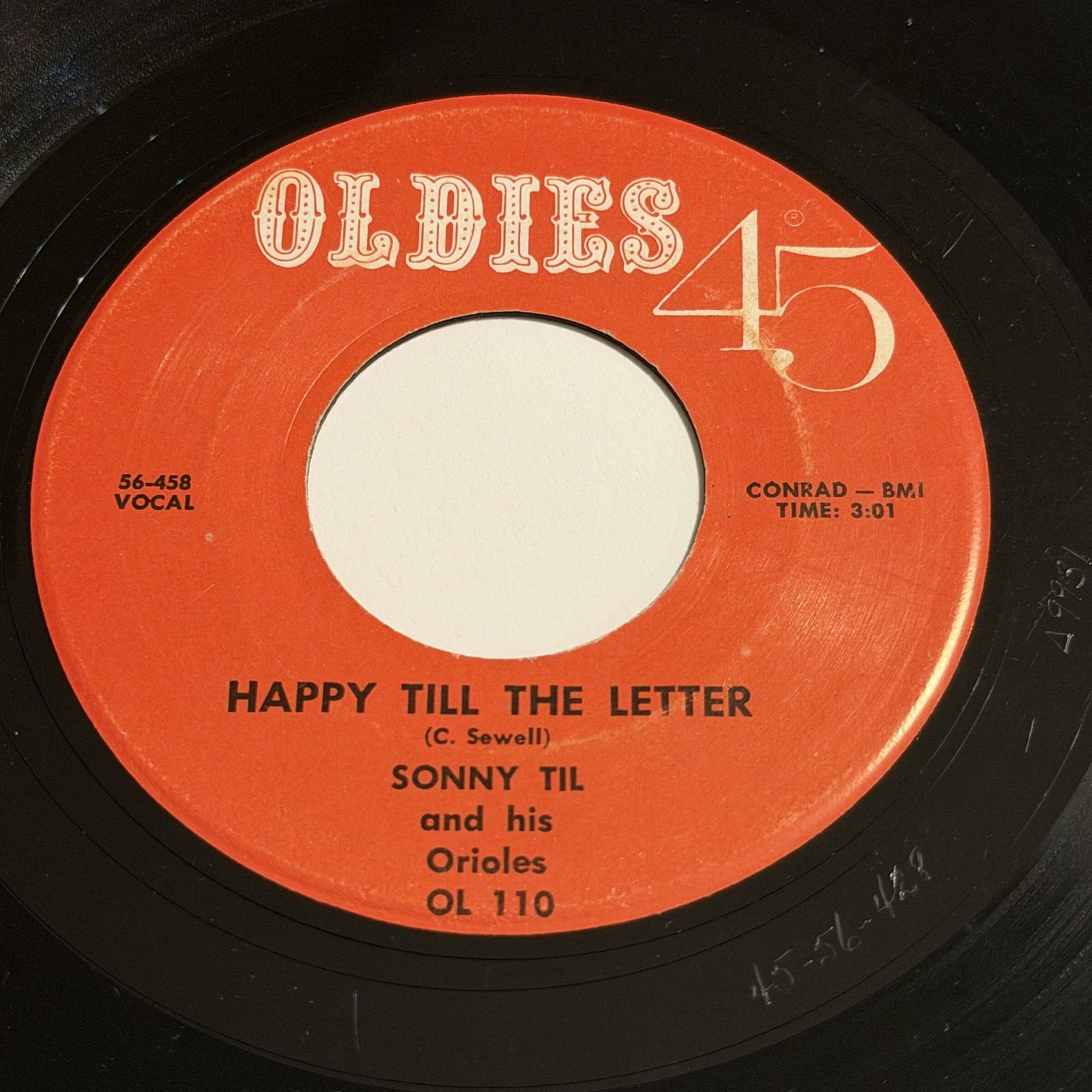 Sonny Til And His Orioles / Don Gardner & Dee Dee Ford: Happy Till The Letter 45