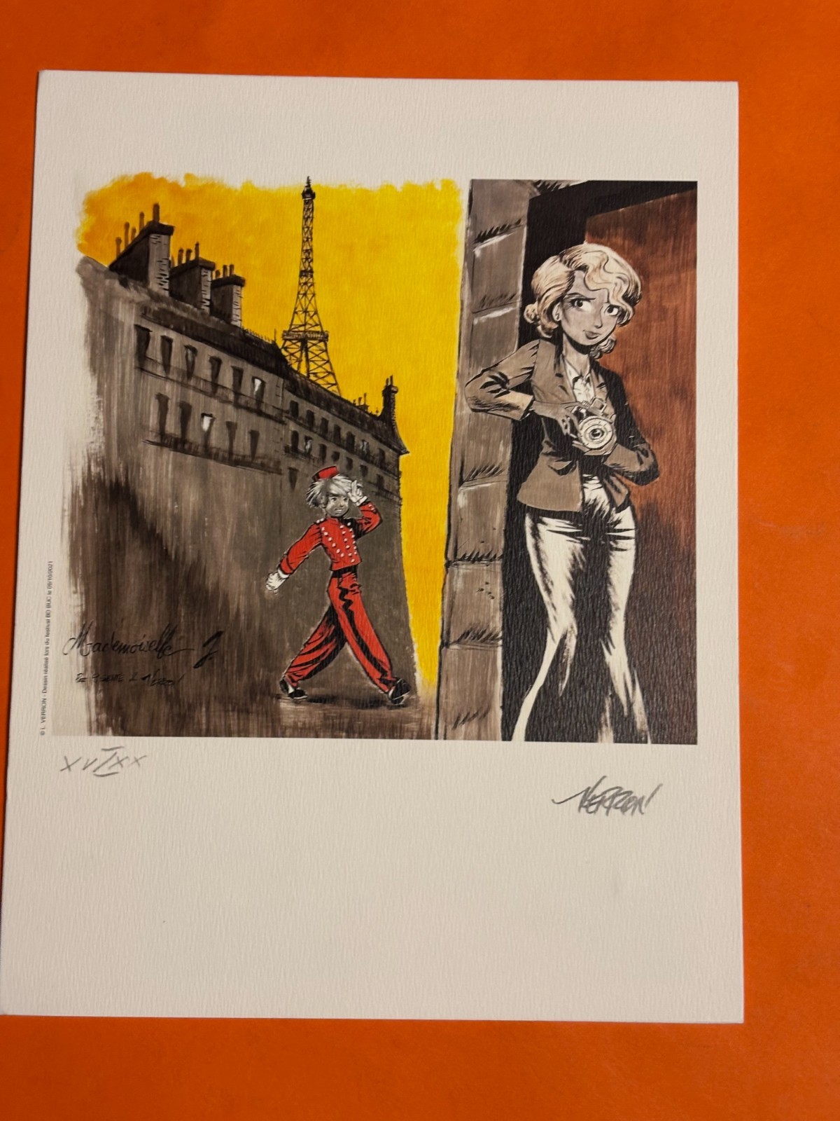 VERRON  EX LIBRIS SIGNE SPIROU  19 X 25 TONNERRE DE BULLES  NEUF