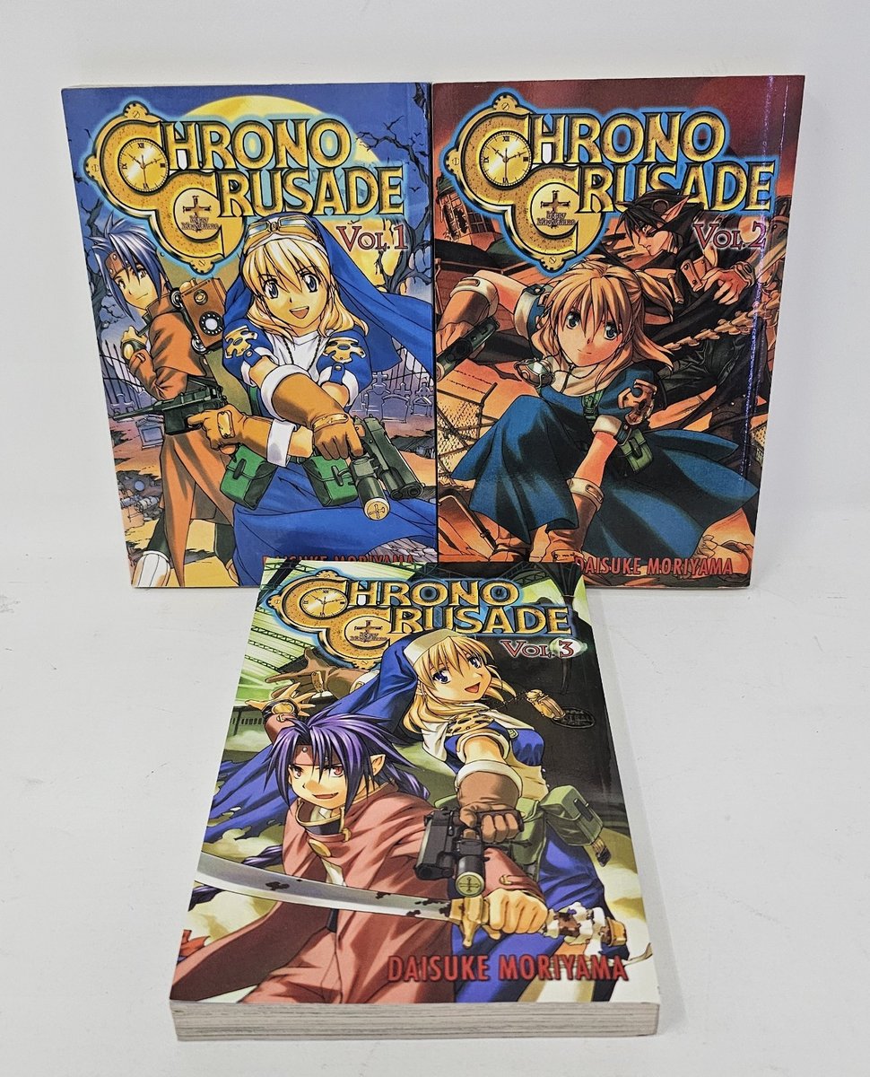 Chrono Crusade Vol 1-3 Manga English Lot Bundle OOP 1st Print Vintage VTG RARE
