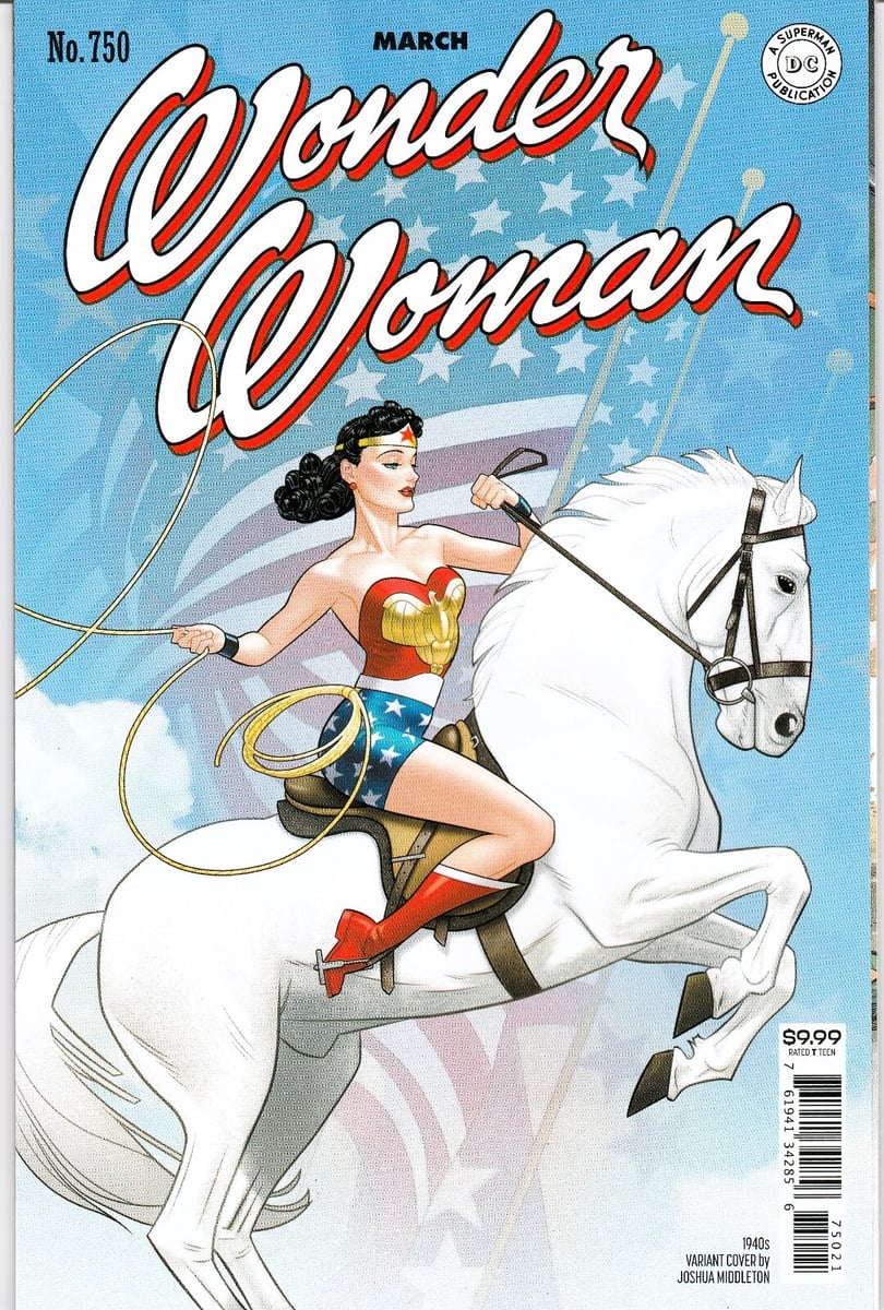 WONDER WOMAN #750 (2016) JOSH MIDDLETON 96 PAGINE VARIANTE QUADRATA ~ NON LETTO QUASI NUOVO