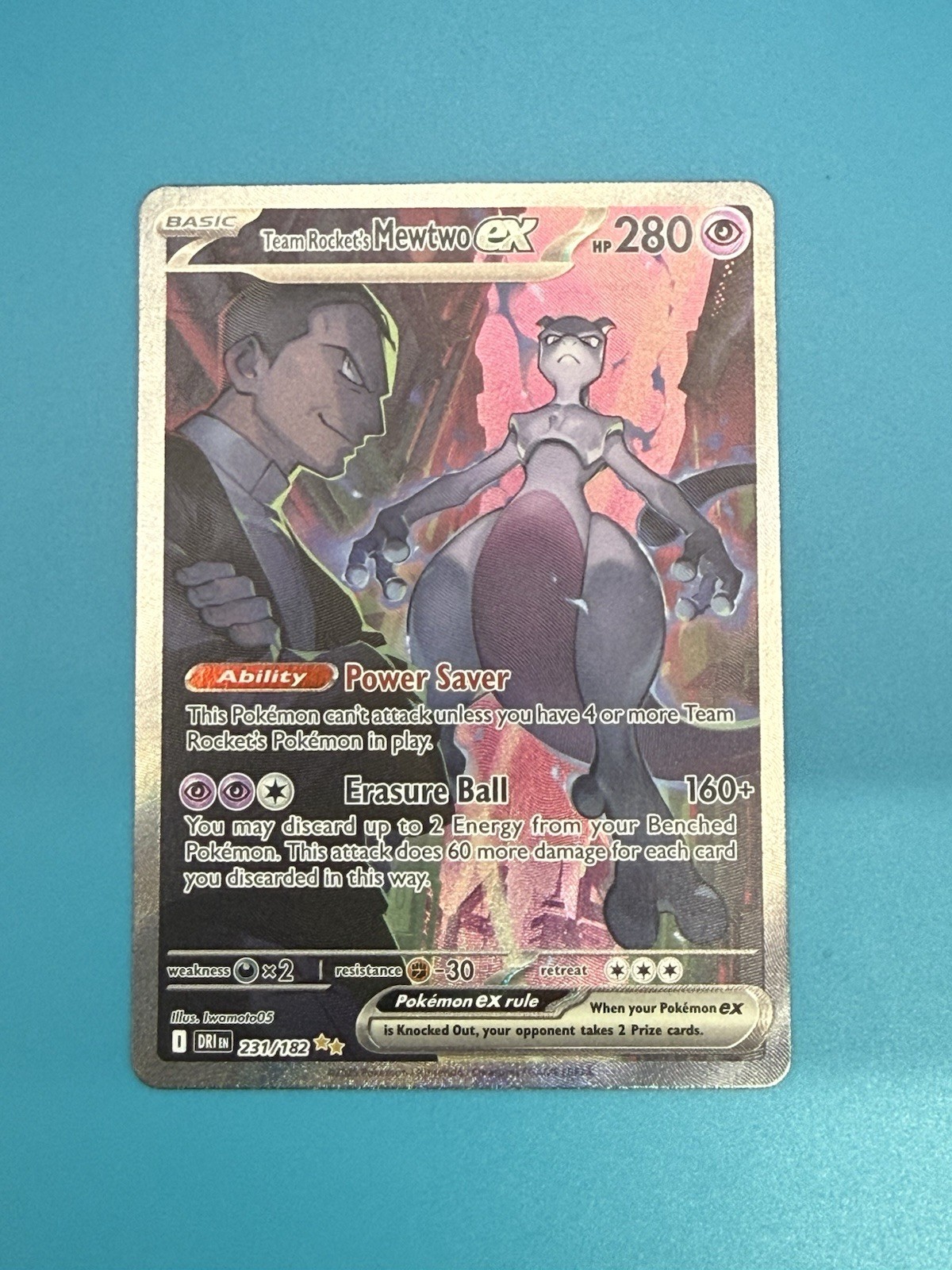 2025 Pokemon Team Rocket’s Mewtwo EX #231/182