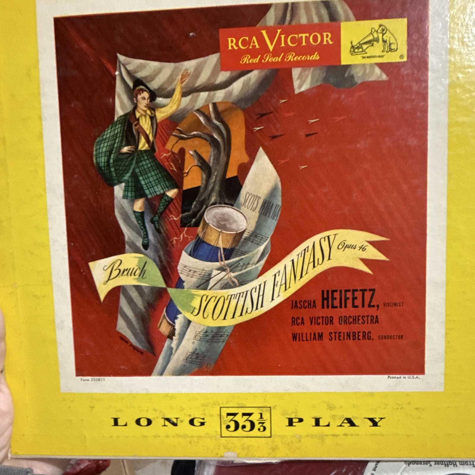 RCA Victor Red Seal Bruch Scottish Fantasy Op. 46 Heifetz Violin LP 33 LM 4