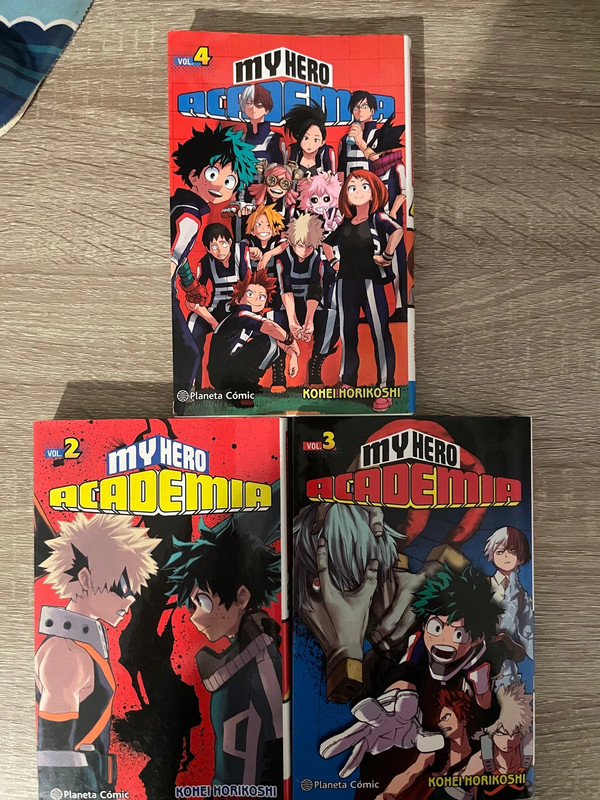 3 tomos de my hero academia
