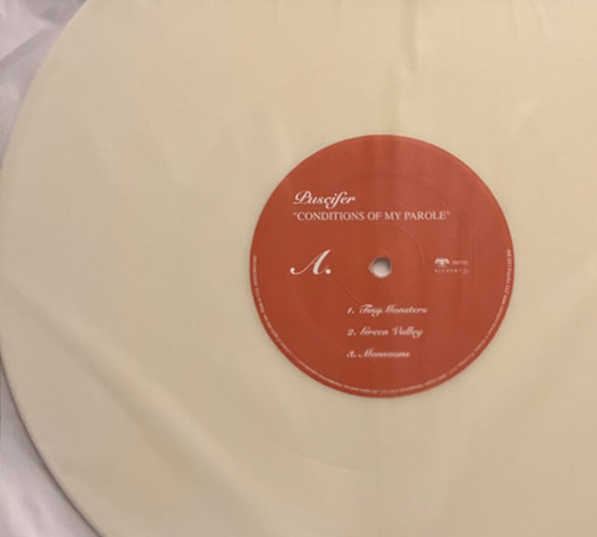PUSCIFER 2 LP - Conditions Of My Parole BONE WITH YELLOW SWIRL VINYL /750