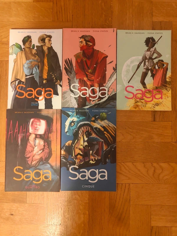 Fumetto Saga primi 5 volumi