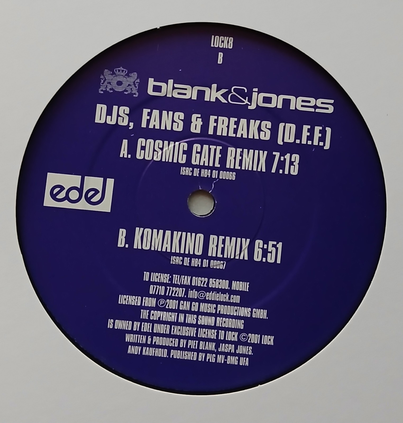 Vinyl Record - Blank & Jones – DJs, Fans & Freaks (D.F.F.) - House 12" UK 2001