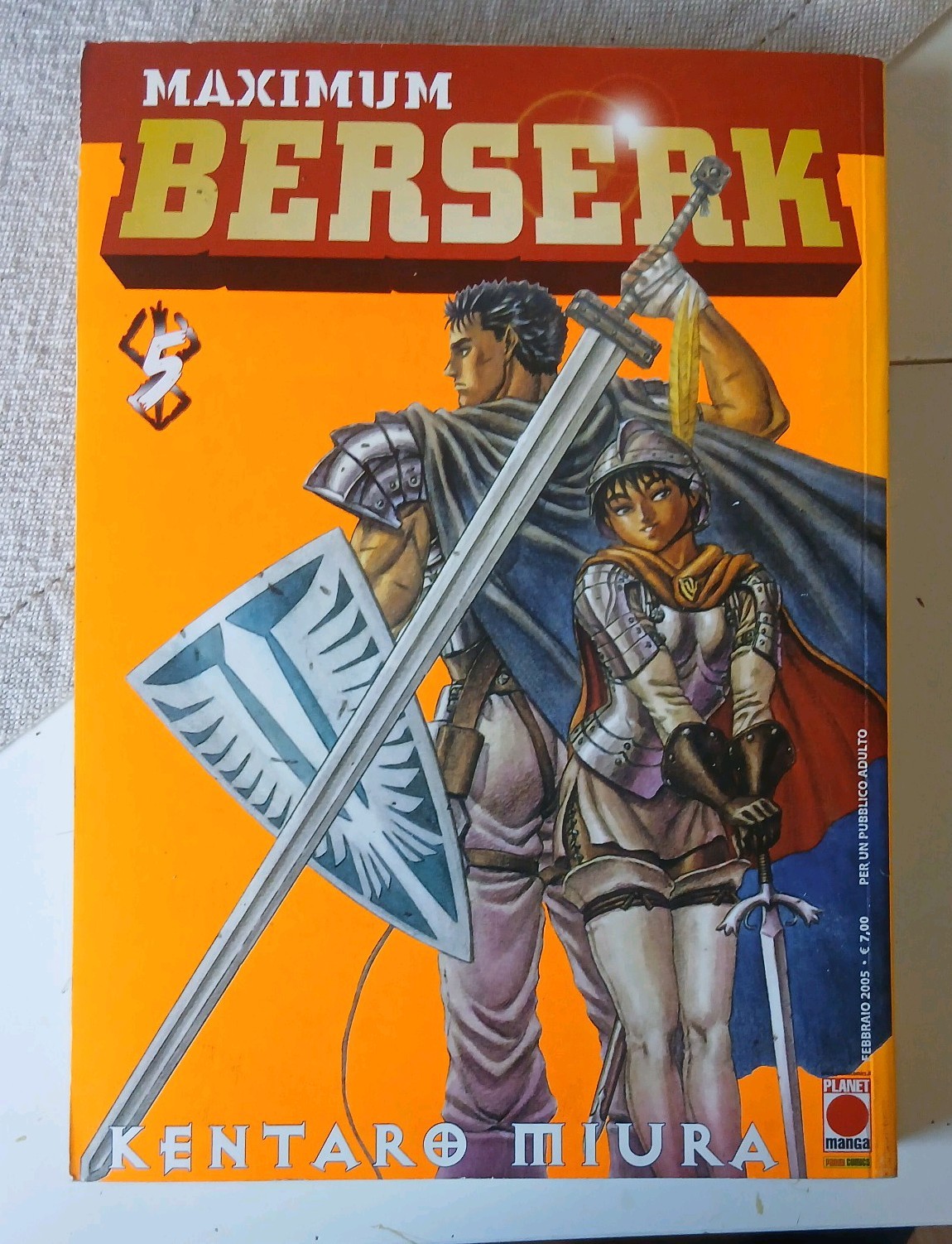 BERSERK MAXIMUM GIGANTE N° 5 -D- con bollino- di kentaro miura- PANINI COMICS 