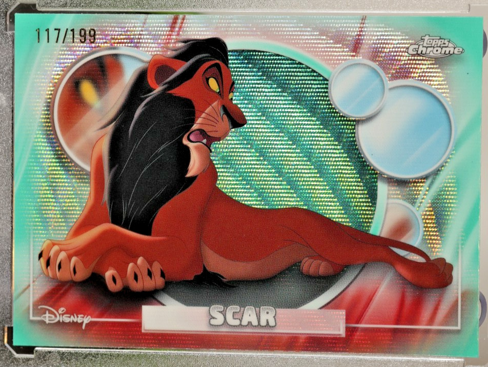 2026 Topps Chrome Disney SCAR #163 RIFRATTORE ONDA ACQUATICA /199 Re Leone