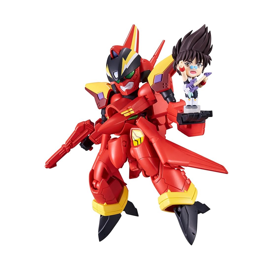 TAMASHII NATIONS Macross 7 VF-19 Valchiria di Fuoco Personalizzata con Basara Nekki Tiny