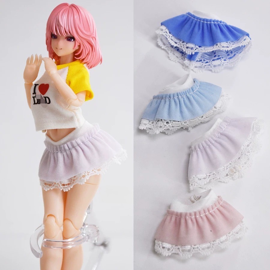 Abito minigonna gonna corta 1/12 per figura femminile 6" SHF gynoid conchiglia di lumaca
