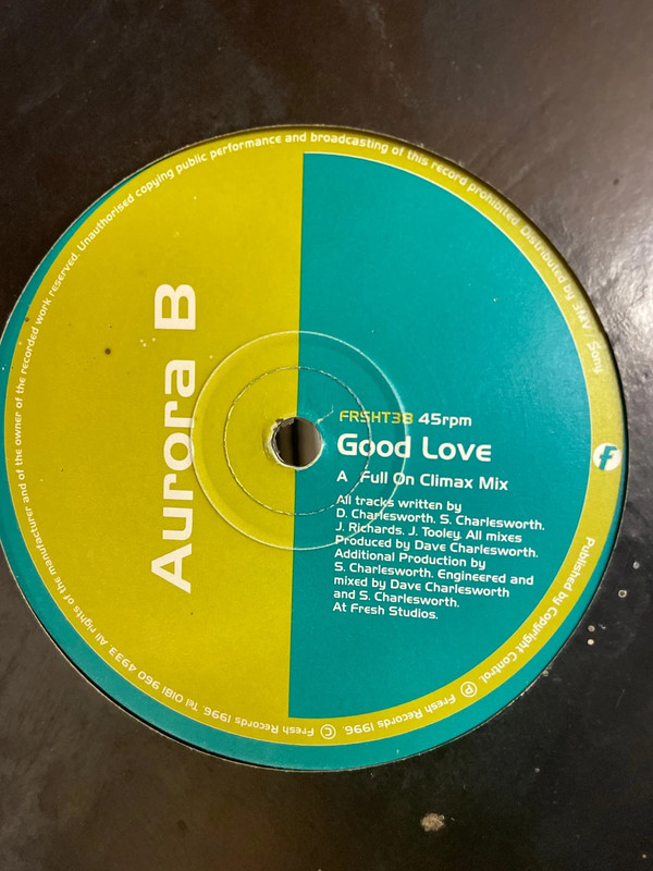 12" House - Aurora B - Good Love