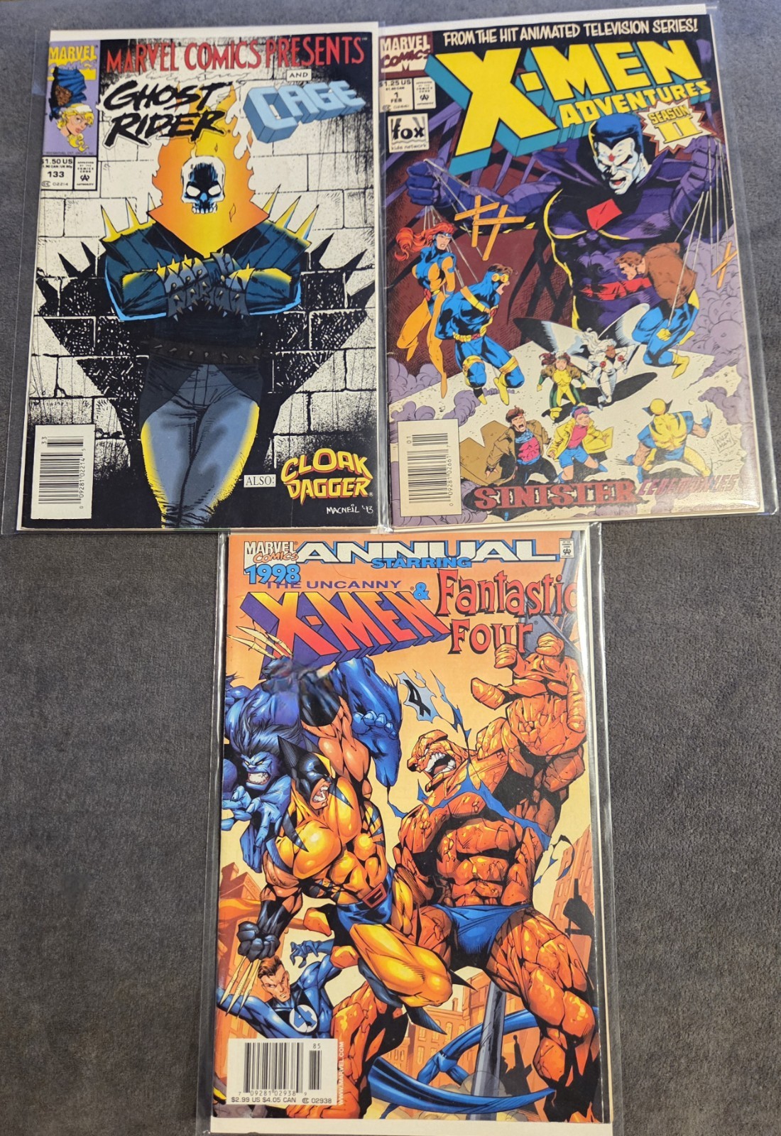 Lotto fumetti Marvel X-Men Adventures #1 Edicola Ghost Rider Cage X-Men Annuale